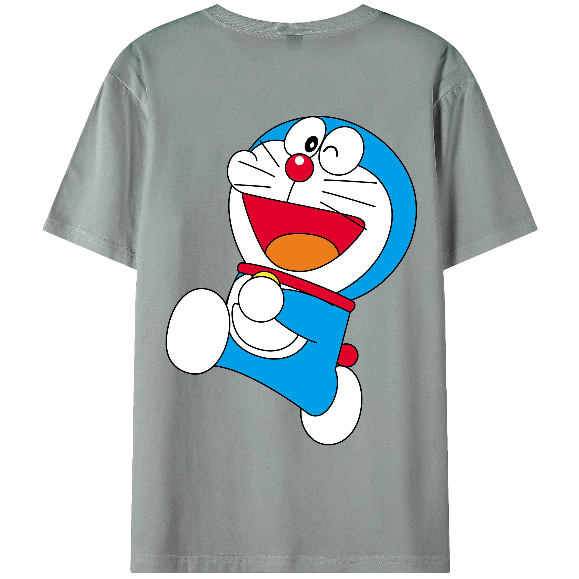 （画像用） ドラえもん Doraemon 綿100％ メンズ半袖Tシャツ（バックプリント） 通気性